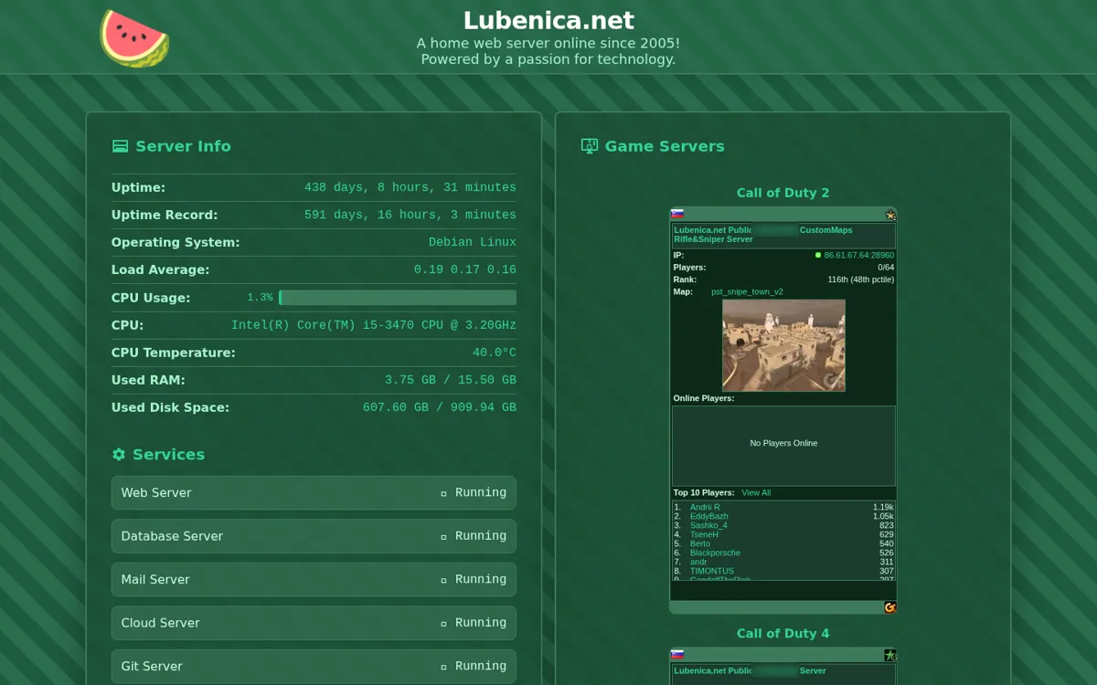 Posnetek zaslona: Lubenica.net